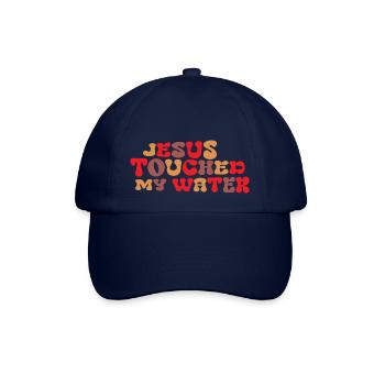 Jesus touched my Water - Baseball Cap - blue/blue - Front