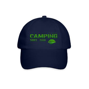 Camping 2008 Geschenk - Baseballkappe - Blau/Blau - Vorne
