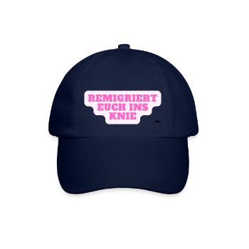 Remigriert euch ins Knie - Baseballkappe - Blau/Blau - Vorne