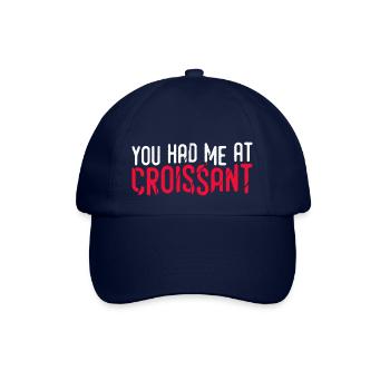 Lustiges Croissant Design - Gewinne mit Humor - Baseballkappe - Blau/Blau - Vorne