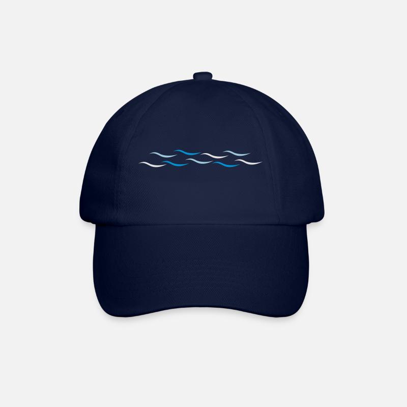 Wellen - Baseballkappe - Blau/Blau