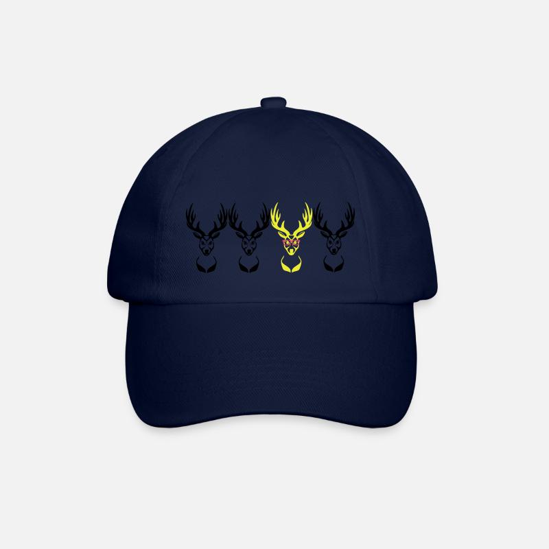 Be different! Deer head Nerd Geek 3c - Baseball Cap - blue/blue