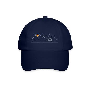 Bateau et montagnes - Casquette classique - bleu/bleu - Devant