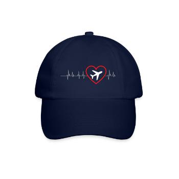 Flugzeug Plane Flieger Frequenz - Baseballkappe - Blau/Blau - Vorne