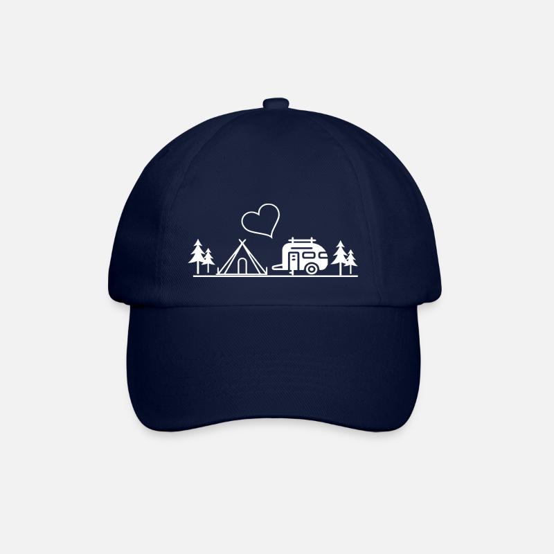 Camping - Baseballkappe - Blau/Blau