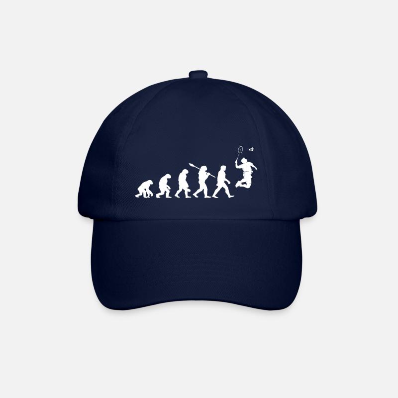 Evolution Badminton Geschenk für Badmintonspieler - Baseballkappe - Blau/Blau