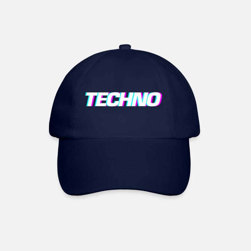 Techno Festival Design - Baseballkappe - Blau/Blau