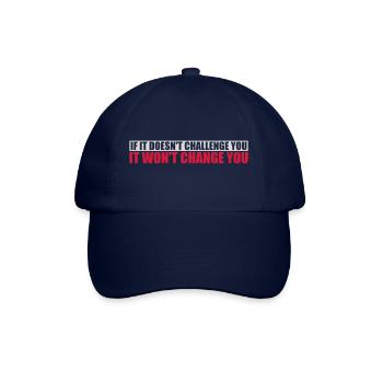 Workout Fitness Motivation Zitat - Baseballkappe - Blau/Blau - Vorne