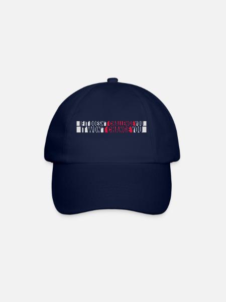 Workout Fitness Motivation Zitat - Baseballkappe - Blau/Blau