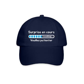 surprise en cours veuillez patienter drole humour - Casquette classique - bleu/bleu - Devant