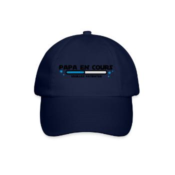 PAPA EN COURS - Casquette classique - bleu/bleu - Devant