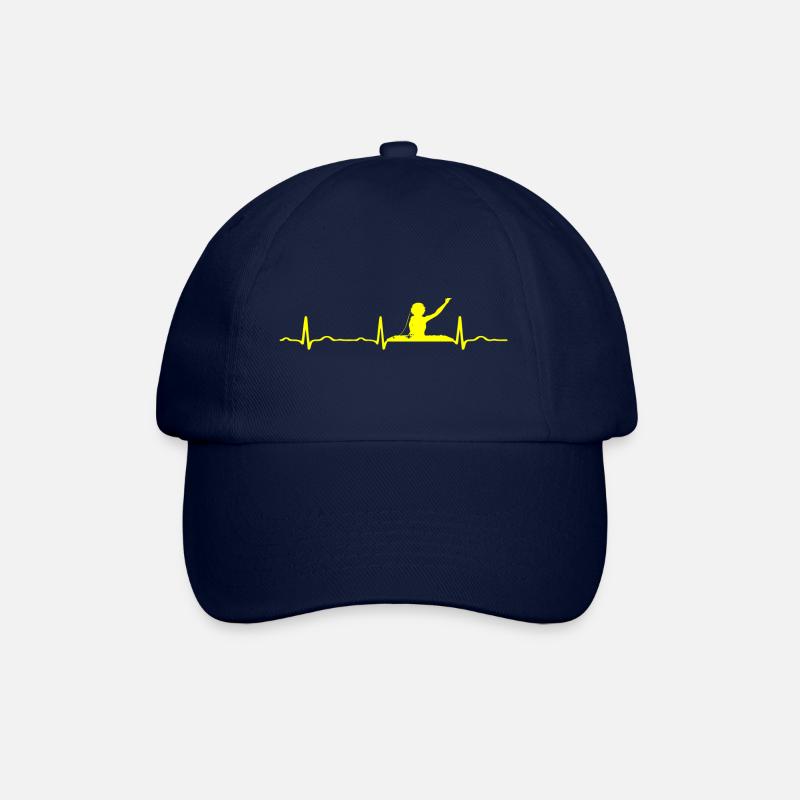 ECG HEARTBEAT DJ jaune - Casquette classique - bleu/bleu