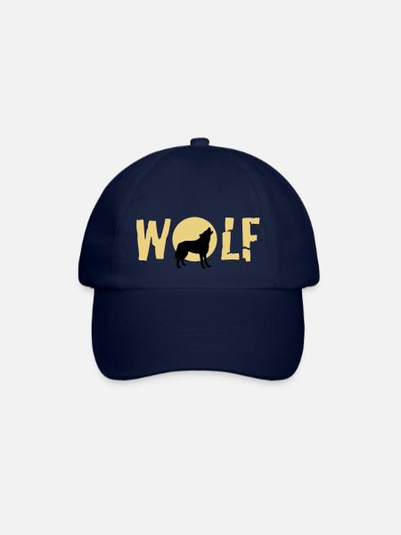 wolf_092011_c_2c - Baseball Cap - blue/blue