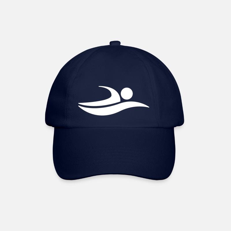 Swim Natation Logo blanc Design - Casquette classique - bleu/bleu