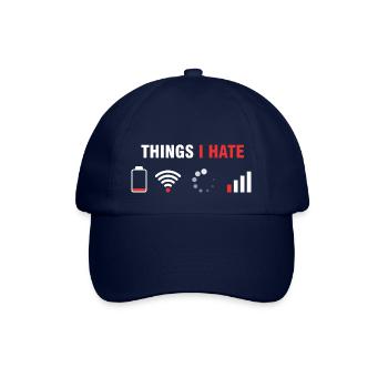 Things I hate - Humor Gamer & Programmer - Baseball Cap - blue/blue - Front