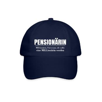 Pensionärin Pensionistin Rente lustige Sprüche - Baseballkappe - Blau/Blau - Vorne