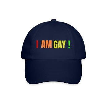 I AM GAY ! - Baseballkappe - Blau/Blau - Vorne