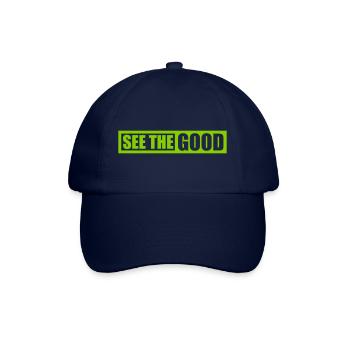see the good Zitat - Baseballkappe - Blau/Blau - Vorne