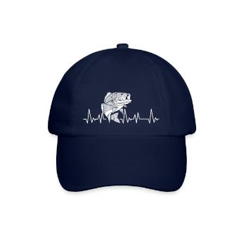 Fischer Angler Angelhaken Herzschlag - Baseballkappe - Blau/Blau - Vorne