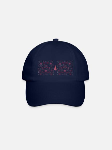 Christmas tree snowflakes - Baseball Cap - blue/blue