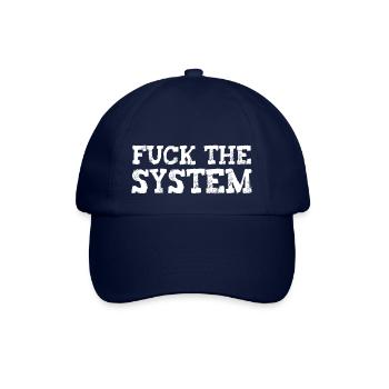 fuck the system white - Baseball Cap - blue/blue - Front