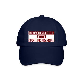 MENSCHENRECHTE STATT RECHTE MENSCHEN - Baseballkappe - Blau/Blau - Vorne