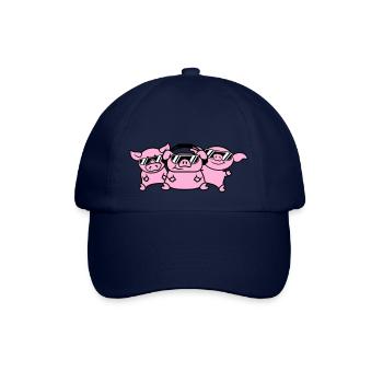 3 DJ Party Pigs Équipe Trois amis Équipe de fête - Casquette classique - bleu/bleu - Devant