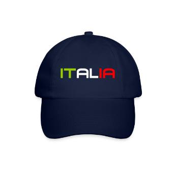 Italia - Italy - Italien - Slogan - Baseballkappe - Blau/Blau - Vorne