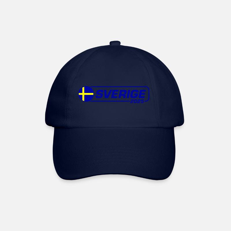Schweden 2025 Sverige - Baseballkappe - Blau/Blau