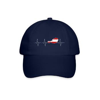 Österreich Heartbeat - Baseballkappe - Blau/Blau - Vorne