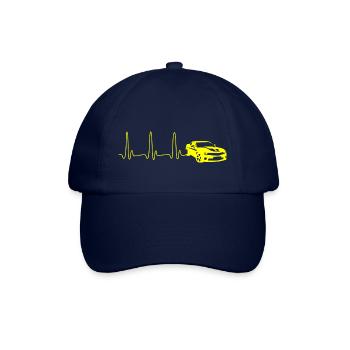 ECG HEART LINE SPORTS CAR yellow - Baseball Cap - blue/blue - Front