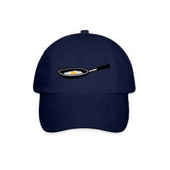 egg_in_pan - Baseball Cap - blue/blue - Front