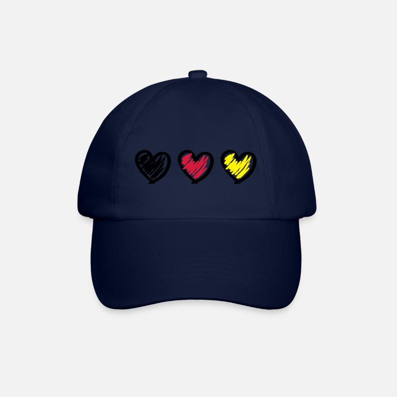 Deutschland herzen - Baseballkappe - Blau/Blau