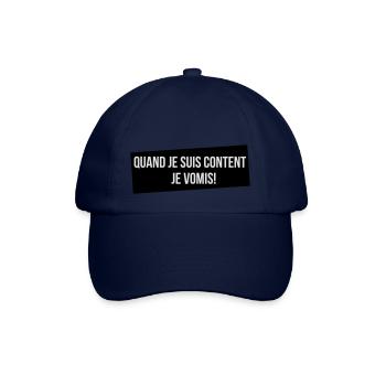 Quand je suis content! - Casquette classique - bleu/bleu - Devant
