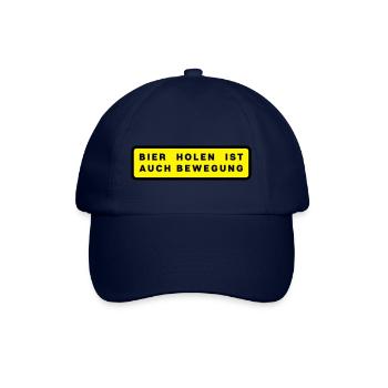 BIER HOLEN IST AUCH BEWEGUNG - Baseballkappe - Blau/Blau - Vorne