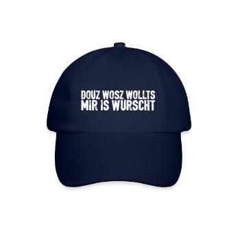 Bayer douz wosz wollts - Baseballkappe - Blau/Blau - Vorne