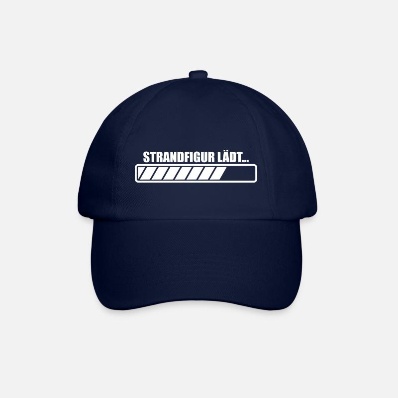 Strandfigur Lädt - Lustiger Diät Spruch - Baseballkappe - Blau/Blau
