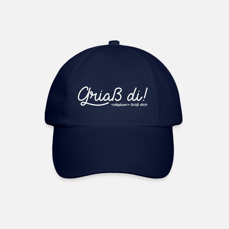 griaß di - grüß dich - Baseballkappe - Blau/Blau