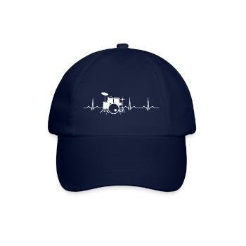 Batteur Heartbeat Drum Kit Drumming Girls Boys - Casquette classique - bleu/bleu - Devant
