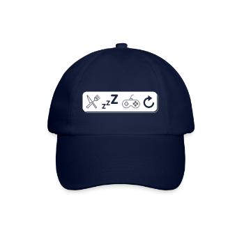 Eat Sleep Game Repeat - Baseball Cap - blue/blue - Front