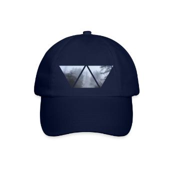 Wald Nebel Dreieck Foto Düster Geschenk Winter - Baseballkappe - Blau/Blau - Vorne