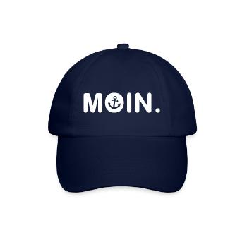 Moin - Guten Morgen - Nordsee - Ostsee - Anker - Baseballkappe - Blau/Blau - Vorne