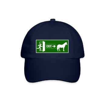 Exit raus zum pferd - Baseballkappe - Blau/Blau - Vorne