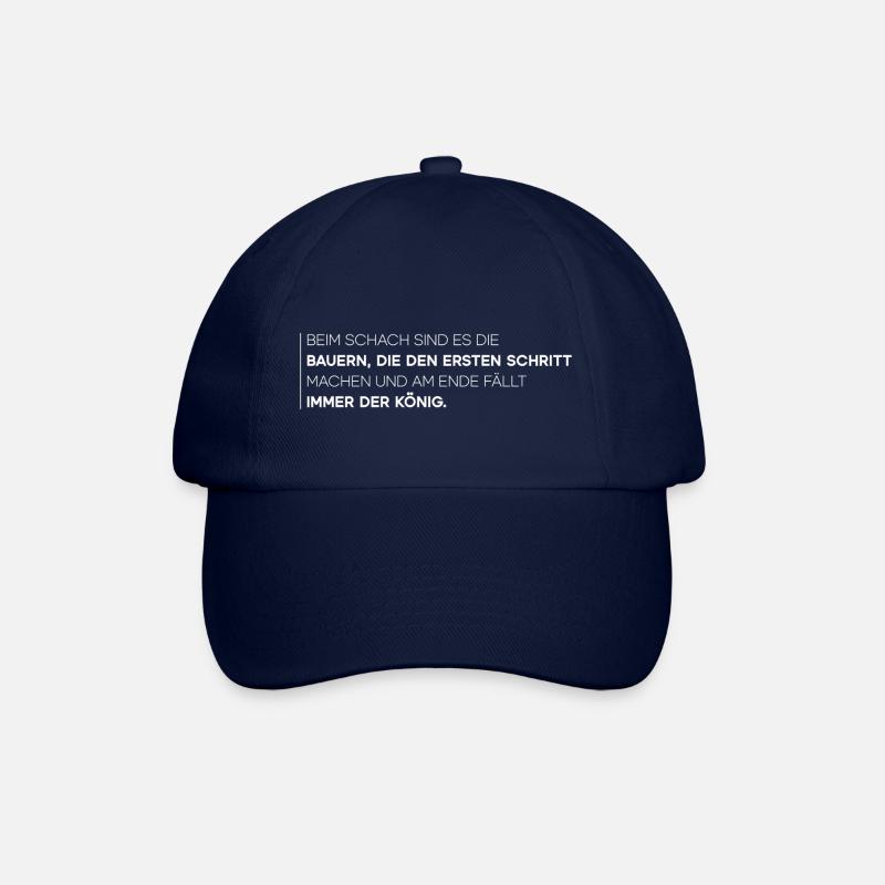 lustige Sprüche Bauern Schach - Baseballkappe - Blau/Blau