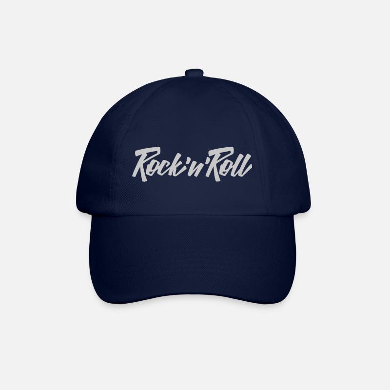 rock n roll,hardrock, basser, heavy - Baseballkappe - Blau/Blau