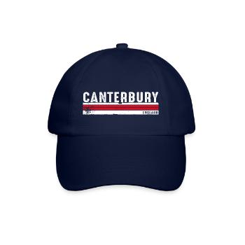 Canterbury England Retro Vintage Design für - Baseballkappe - Blau/Blau - Vorne
