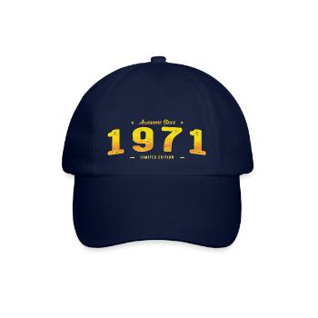 Das Beste von 1971 - Geschenk zum 54. Geburtstag in limitierter Auflage - Baseballkappe - Blau/Blau - Vorne