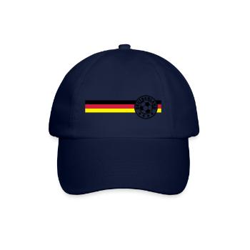 Logo auf Deutschandfahne Schwarz Rot Gold - Baseballkappe - Blau/Blau - Vorne
