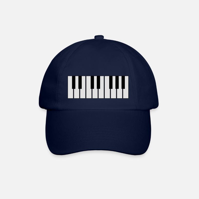 Klavier-Tasten - Baseballkappe - Blau/Blau