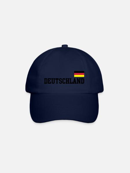 Deutschland Flagge - Germany-BRD-Fahne-Flagge - Baseballkappe - Blau/Blau